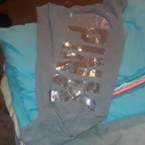 VS Pink sweatpant crops sequins